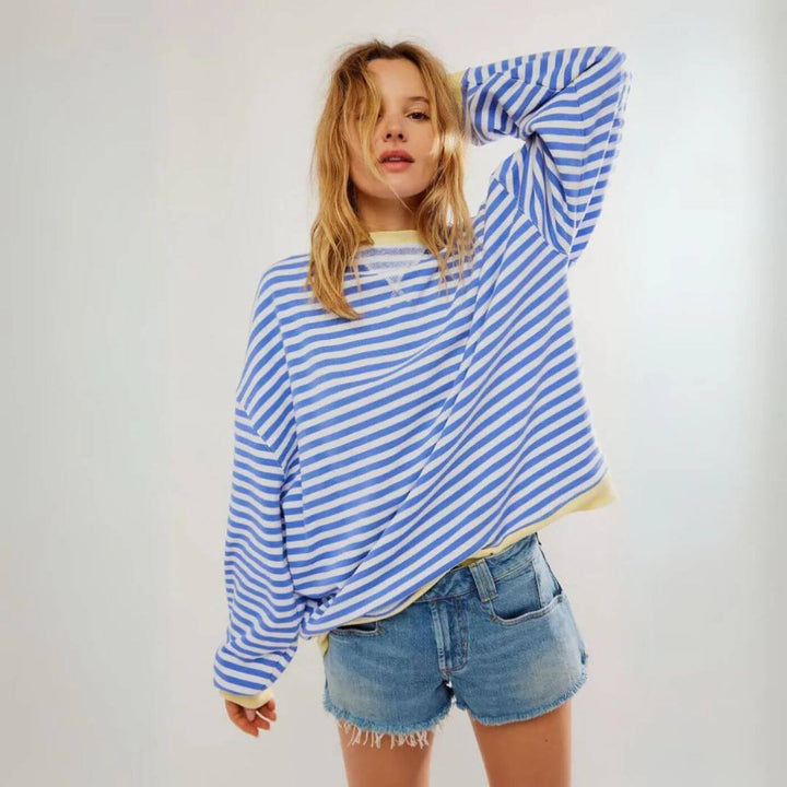 Nina™ - Oversize Gestreifter Komfortpullover
