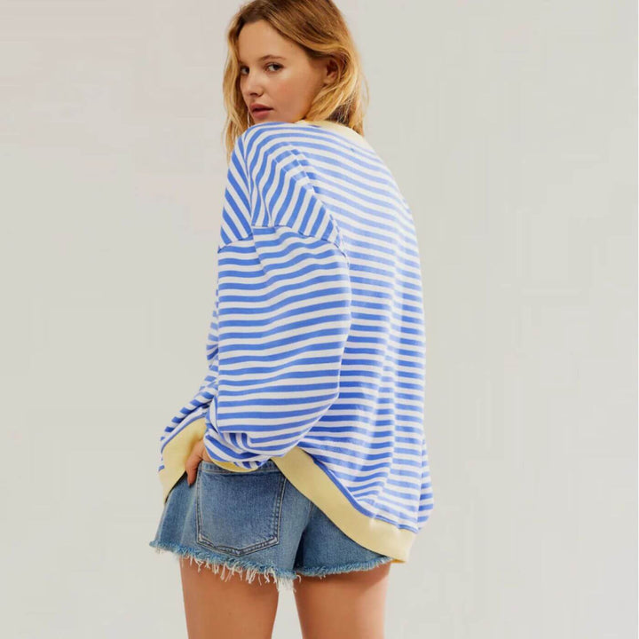 Nina™ - Oversize Gestreifter Komfortpullover