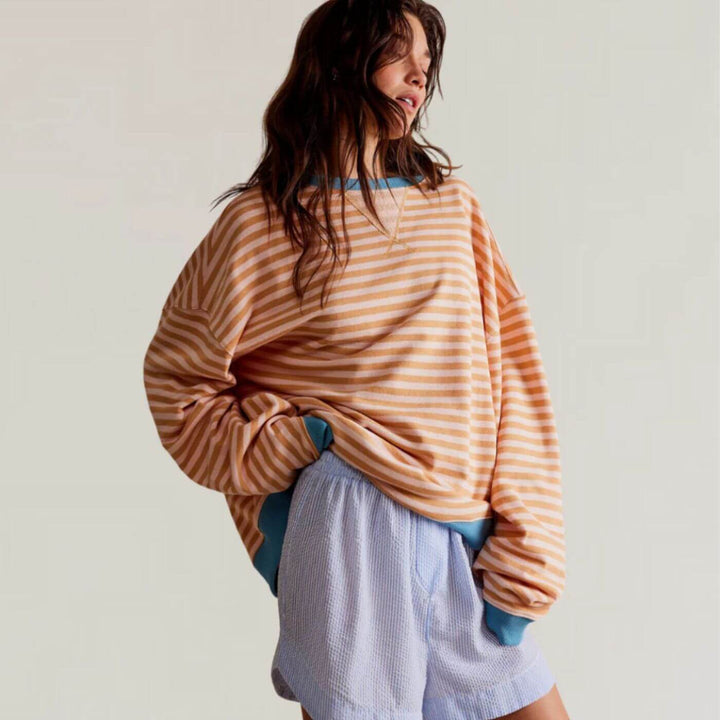 Nina™ - Oversize Gestreifter Komfortpullover