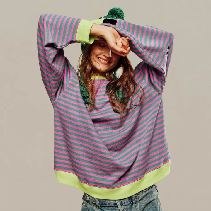 Nina™ - Oversize Gestreifter Komfortpullover