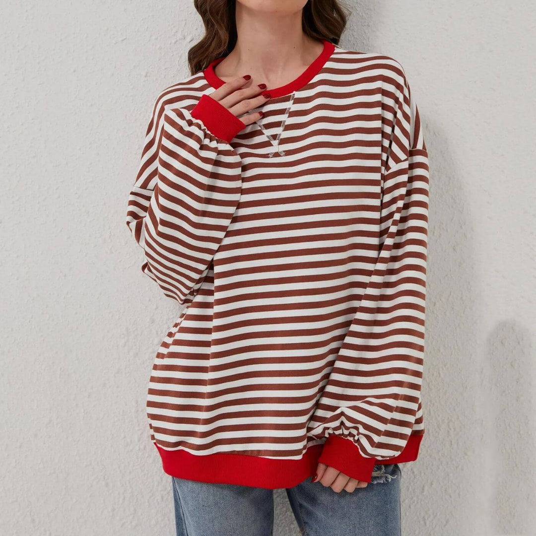 Nina™ - Oversize Gestreifter Komfortpullover