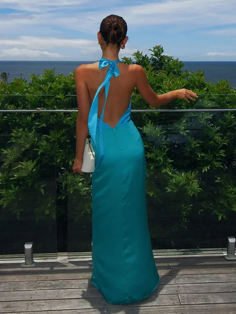 Elegantes Backless Cut-out Kleid, lang,  Damen Abendkleid