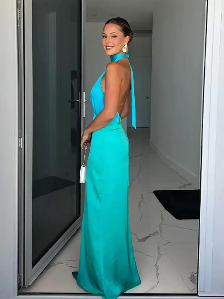 Elegantes Backless Cut-out Kleid, lang,  Damen Abendkleid