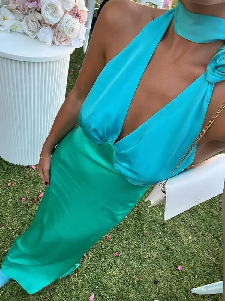 Elegantes Backless Cut-out Kleid, lang,  Damen Abendkleid
