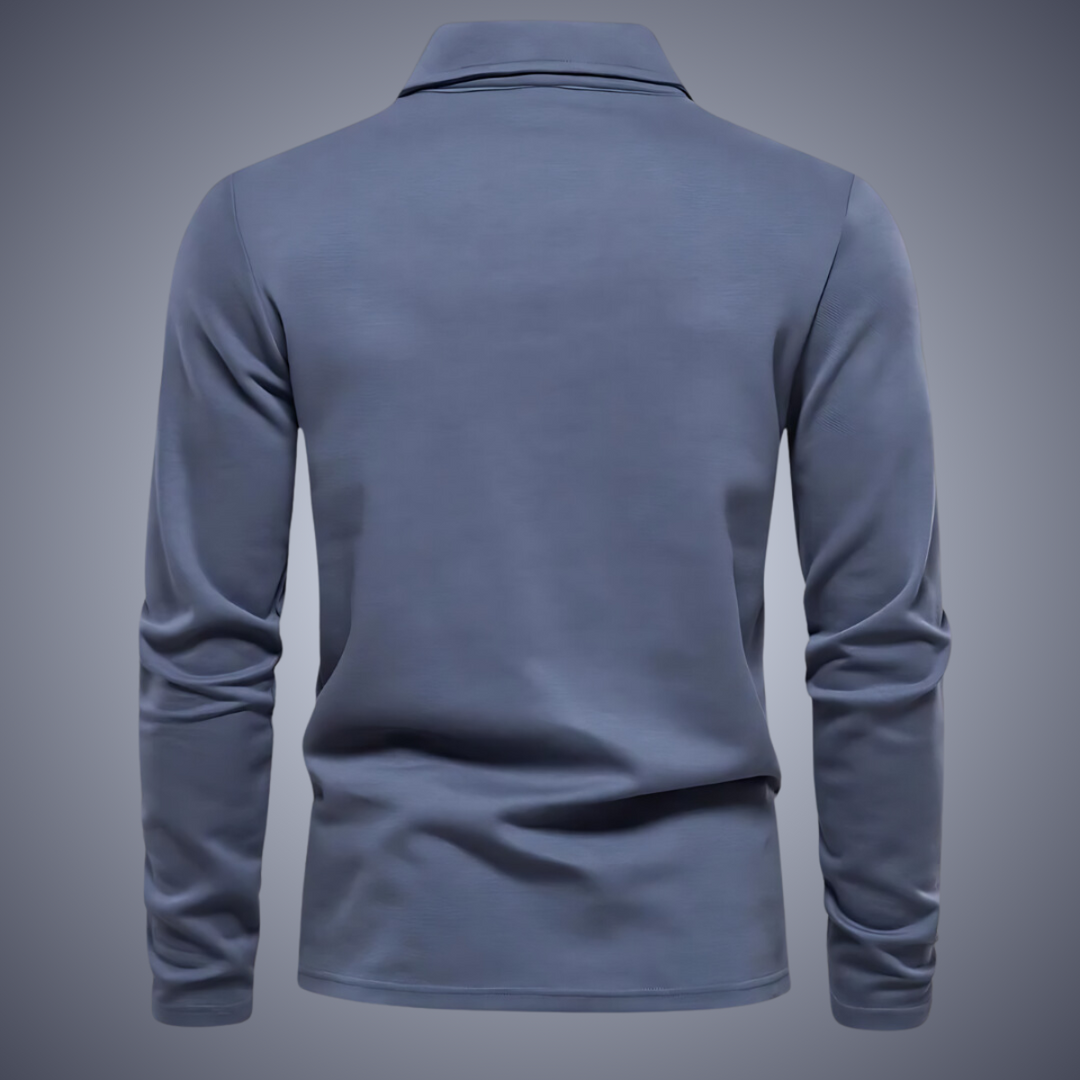 Eleganter Polo Pullover Herren langarm für Büro & Freizeit