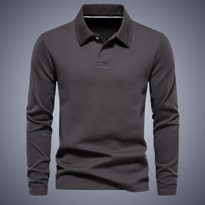 Eleganter Polo Pullover Herren langarm für Büro & Freizeit