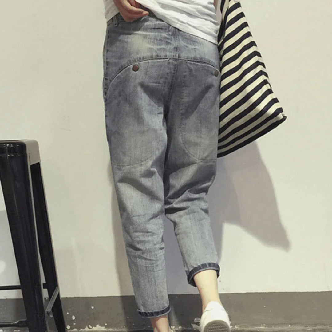 Damenjeans mit hoher Taille und schmaler Passform - lässig und bequem