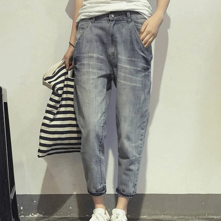 Damenjeans mit hoher Taille und schmaler Passform - lässig und bequem