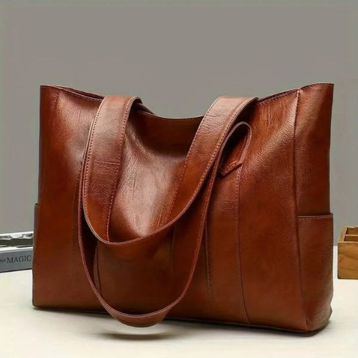 Elegante Schultertasche Damen schwarz groß für Alltag & Büro