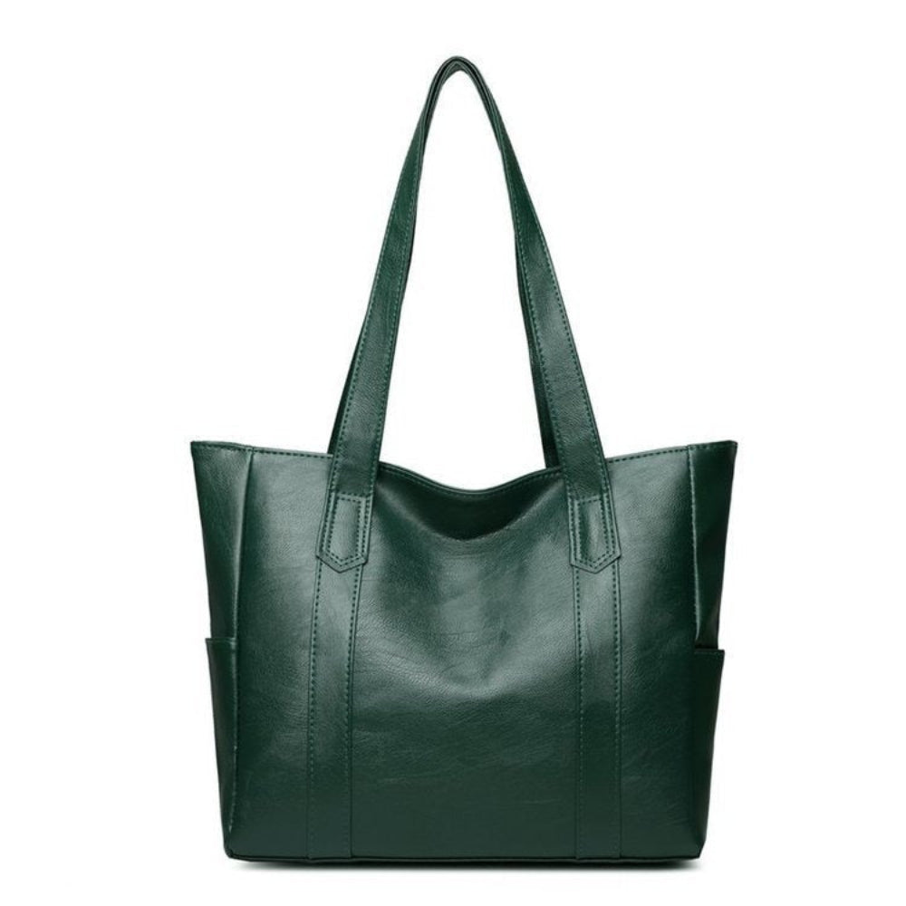 Elegante Schultertasche Damen schwarz groß für Alltag & Büro