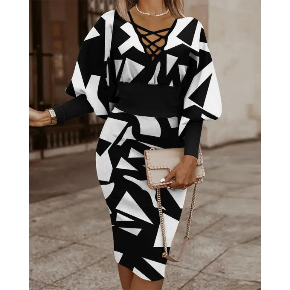 Elegantes geometrisches Midikleid – stilvoll & vielseitig