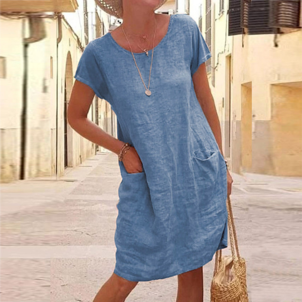 Leinenkleid Damen – Elegantes luftiges Sommerkleid
