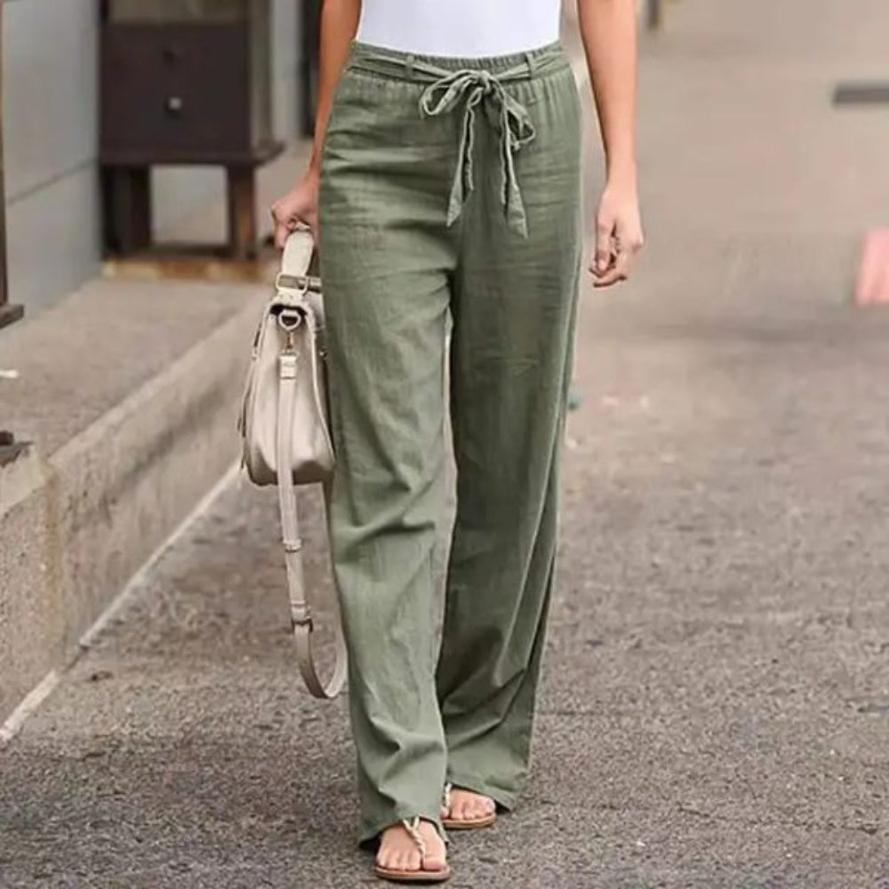 Leinenhose Damen elegant & lässig – lockere Sommerhose für Freizeit & Alltag