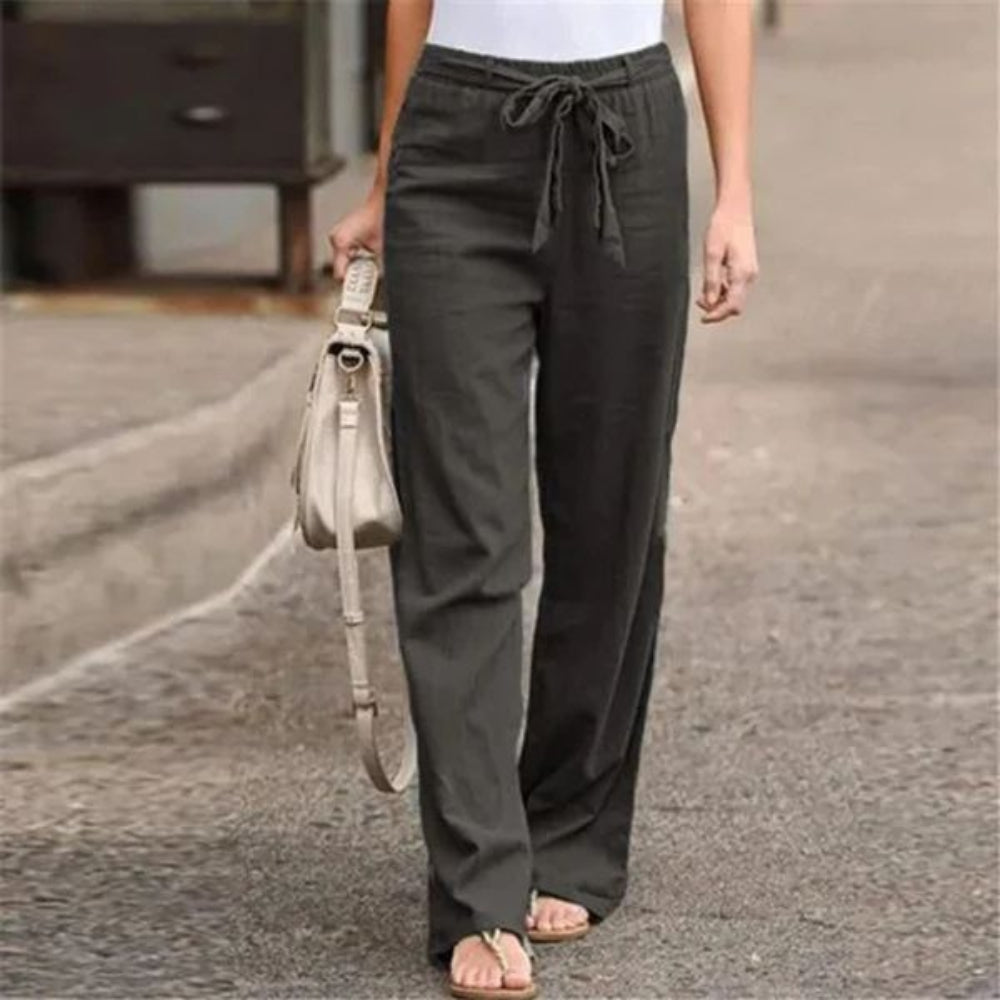 Leinenhose Damen elegant & lässig – lockere Sommerhose für Freizeit & Alltag
