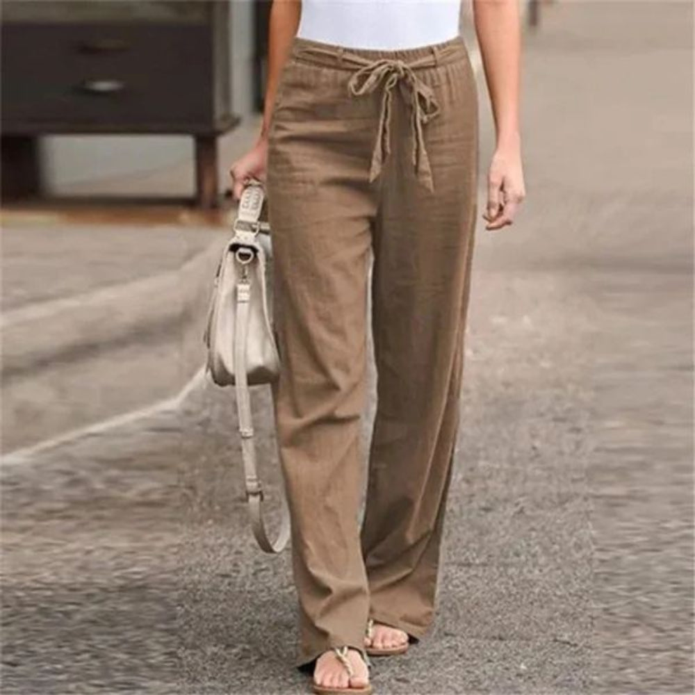 Leinenhose Damen elegant & lässig – lockere Sommerhose für Freizeit & Alltag