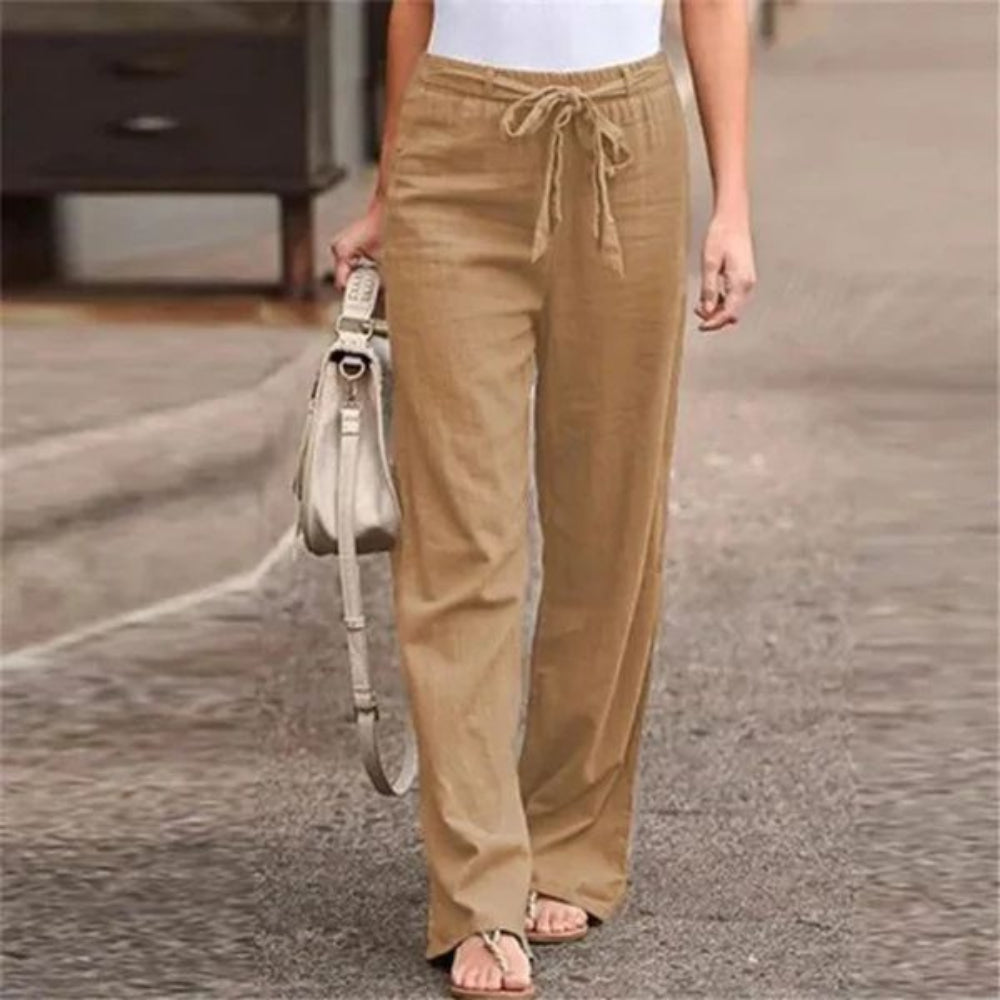 Leinenhose Damen elegant & lässig – lockere Sommerhose für Freizeit & Alltag