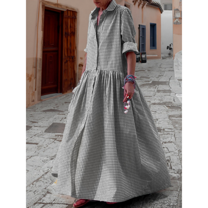 Langärmliges Kleid elegant – figurschmeichelndes Maxikleid für Alltag & Anlass