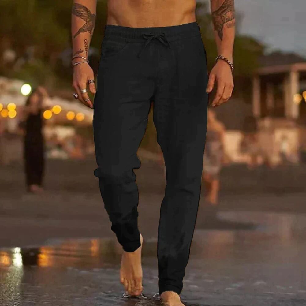 Leinenhose Herren Sommerlich – Lässig Elegante Stoffhose für Warme Tage