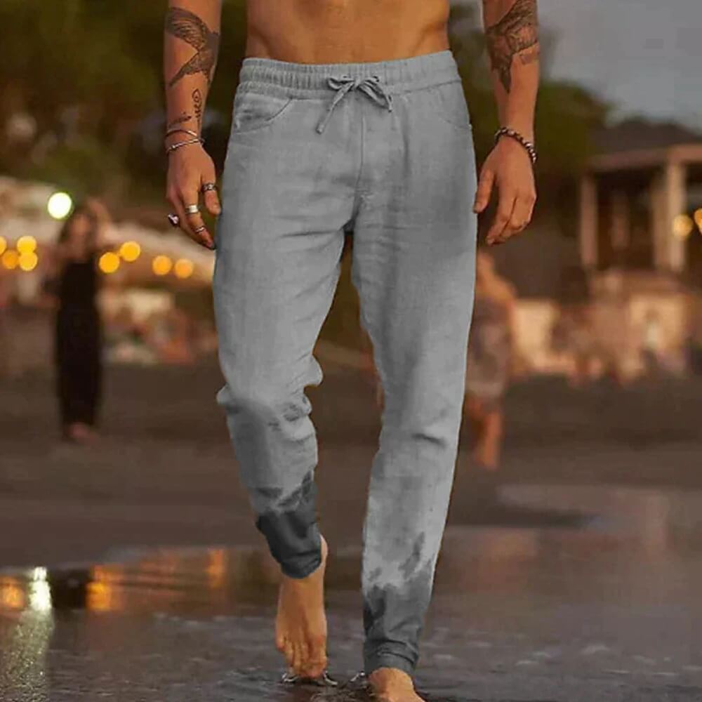 Leinenhose Herren Sommerlich – Lässig Elegante Stoffhose für Warme Tage