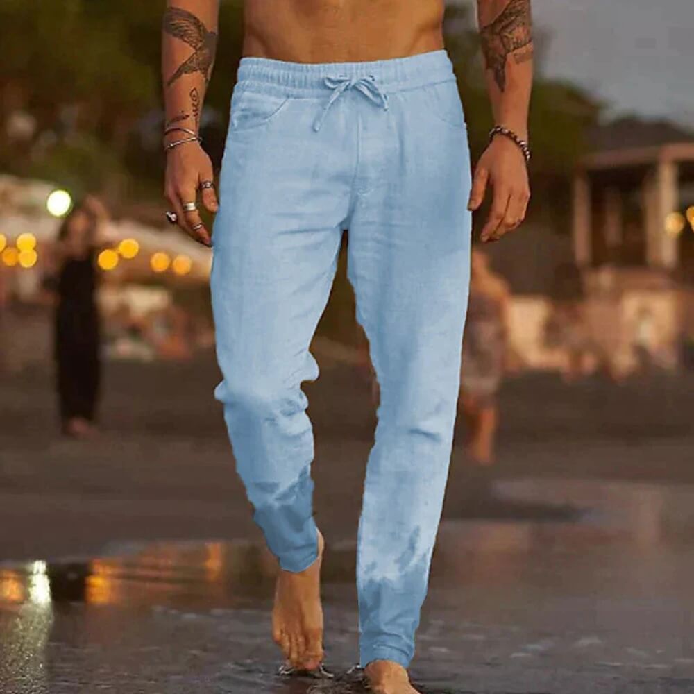 Leinenhose Herren Sommerlich – Lässig Elegante Stoffhose für Warme Tage