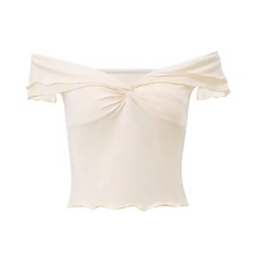 Ruched Set Damen – Sommerliches Zweiteiler-Set mit Rüschen für Strand & Stadt
