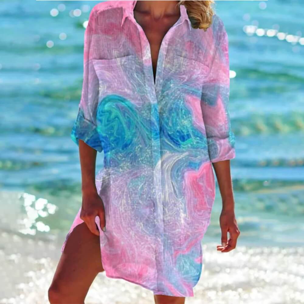 Longbluse Elegant Locker Geschnitten – Modischer Look für Alltag und Büro