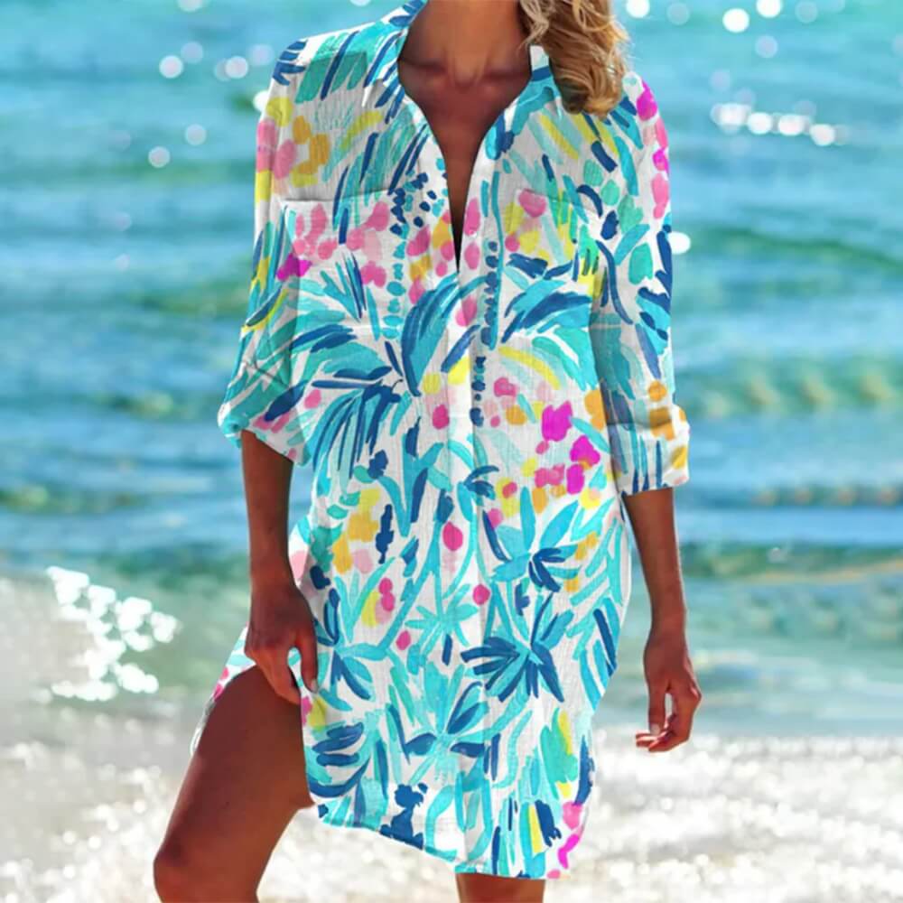Longbluse Elegant Locker Geschnitten – Modischer Look für Alltag und Büro