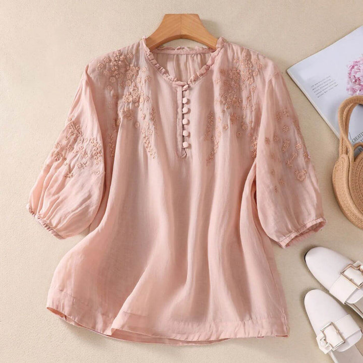 Verena™ – Leichte Bestickte Sommerbluse