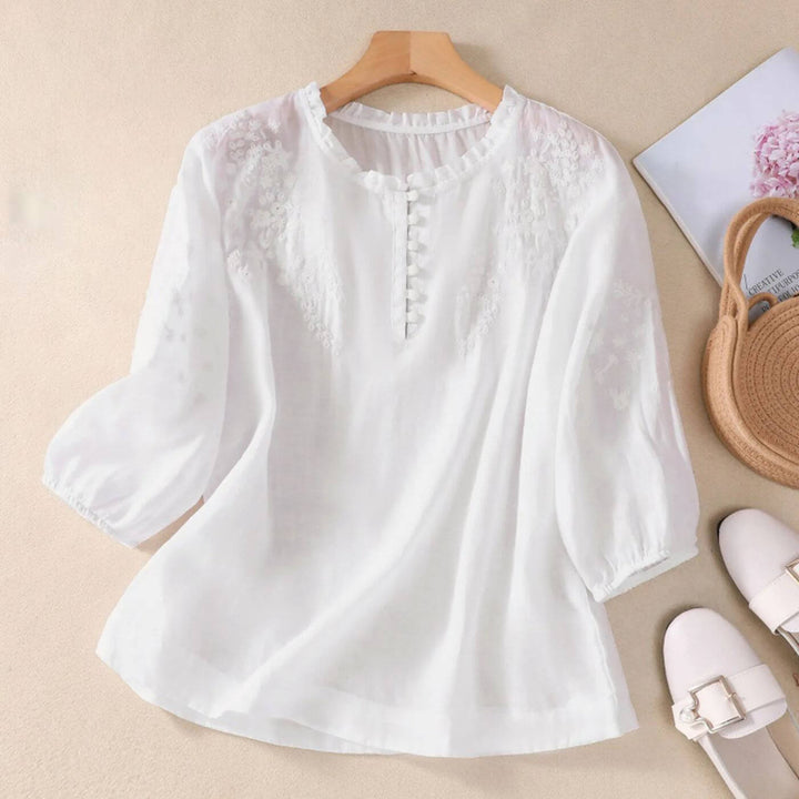 Verena™ – Leichte Bestickte Sommerbluse