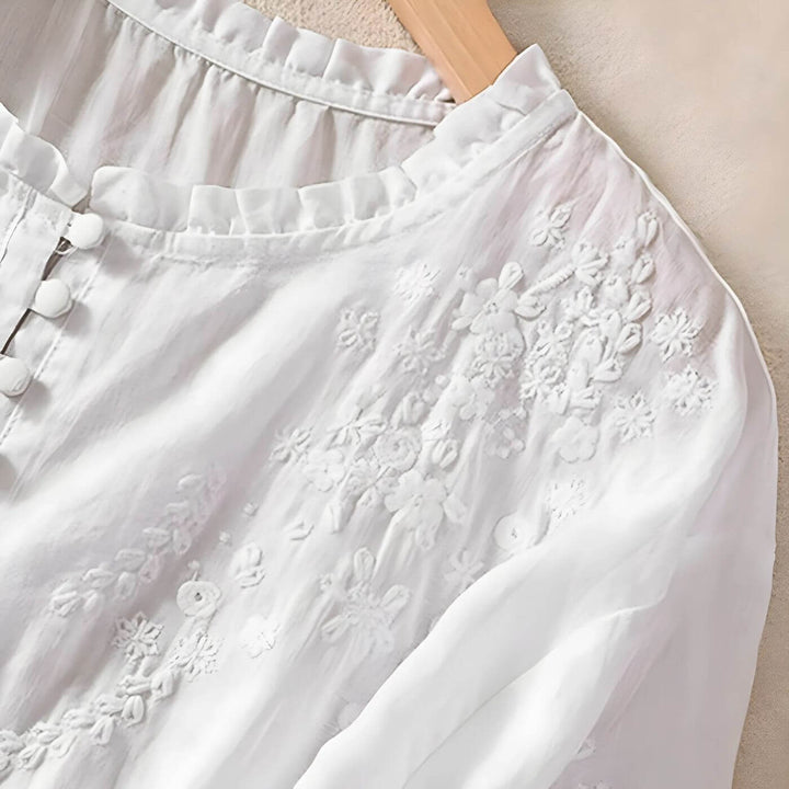 Verena™ – Leichte Bestickte Sommerbluse